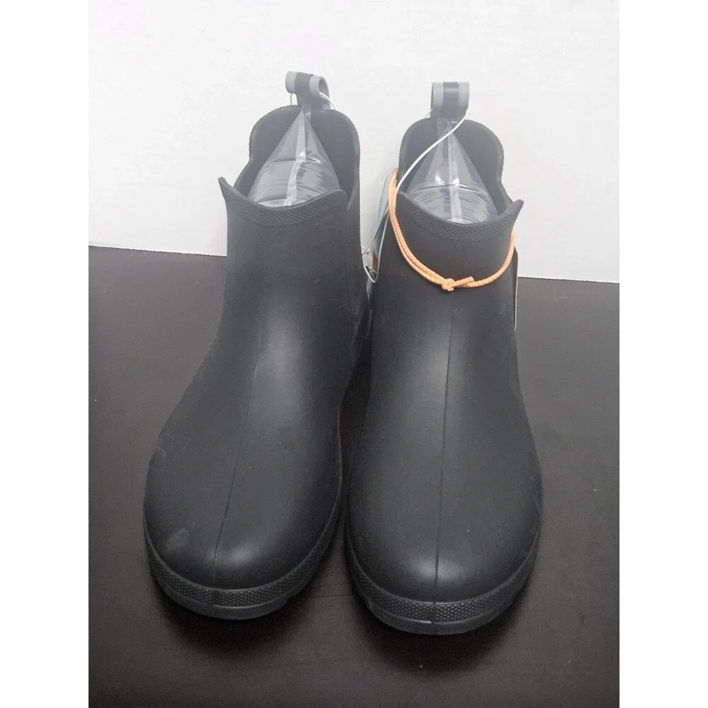 Sz 12 - Totes Men's Everywear Chelsea Rainboots - Black
